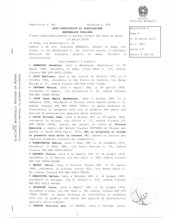 Documentazione Associazione Pilates